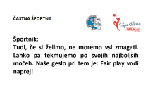 Častna športna - ŠPORTNIK