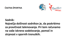 Častna športna - SODNIK