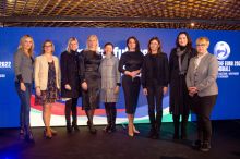 Evropskemu prvenstvu so se v vlogi ambasadork pridružile številne uspešne ženske v svetu gospodarstva. (foto: Nejc Tomšič/Videa)